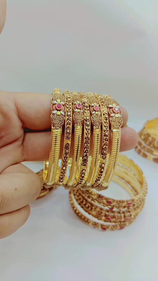 Radiant Rose Bangle Set