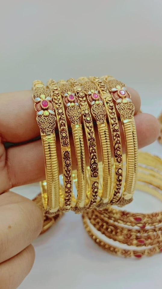 Radiant Rose Bangle Set